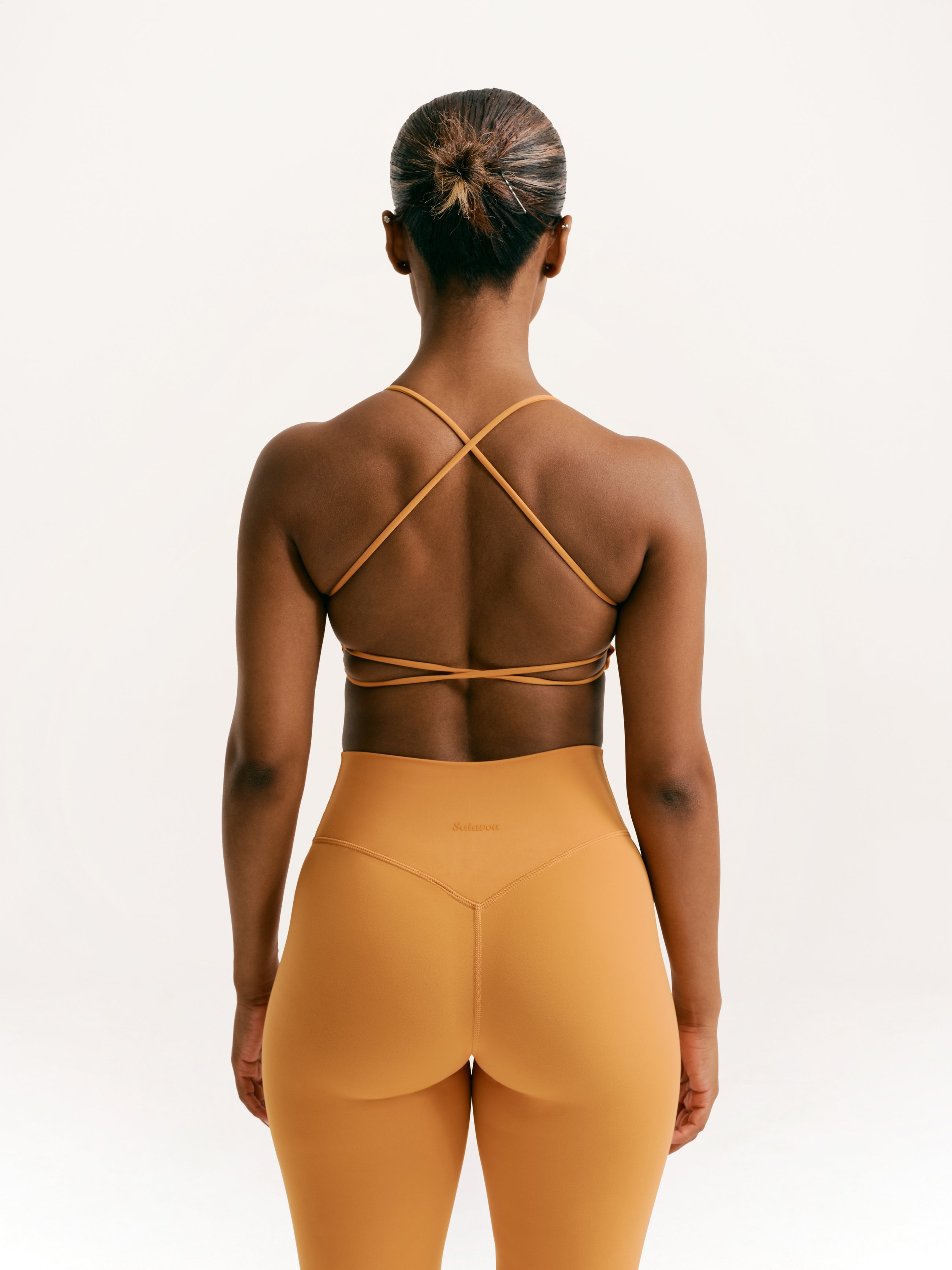 Cross Back Bra Orange