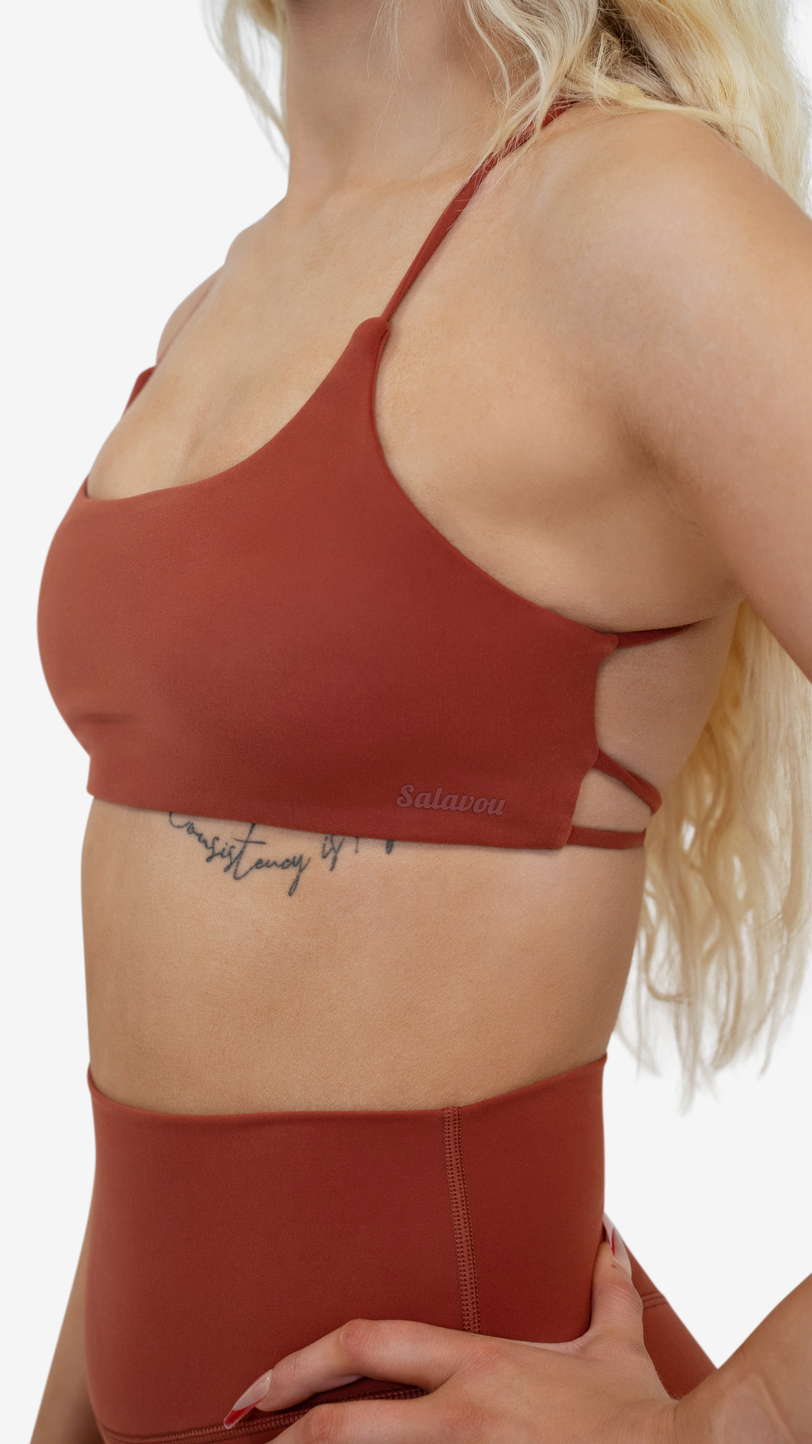 Cross Back Bra Cinnamon